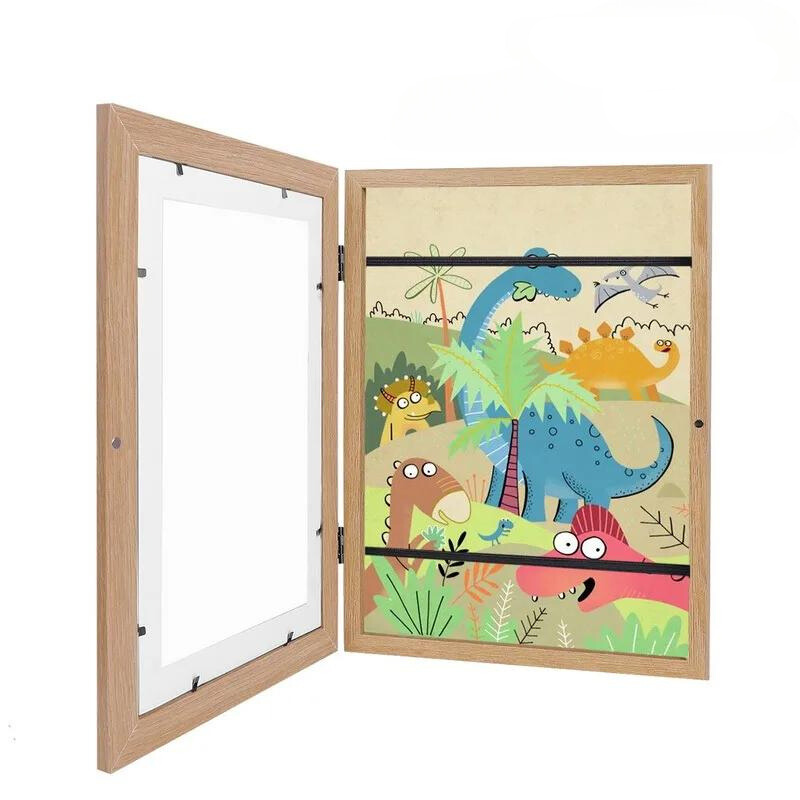 -20% Magnetischer Bilderrahmen | Posterrahmen Kinder Magnetische Kunstrahmen chiccasa Holz 2 x 15.4 cm Einzel