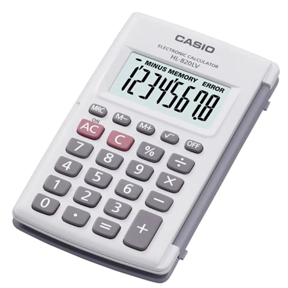 Taschenrechner Casio HL-820LV-WE Grau Harz 10 x 6 cm Büro und Schreibwaren, Büro-Elektronik Casio   