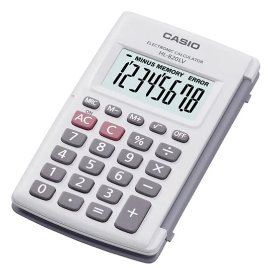 Taschenrechner Casio HL-820LV-WE Grau Harz 10 x 6 cm Büro und Schreibwaren, Büro-Elektronik Casio   