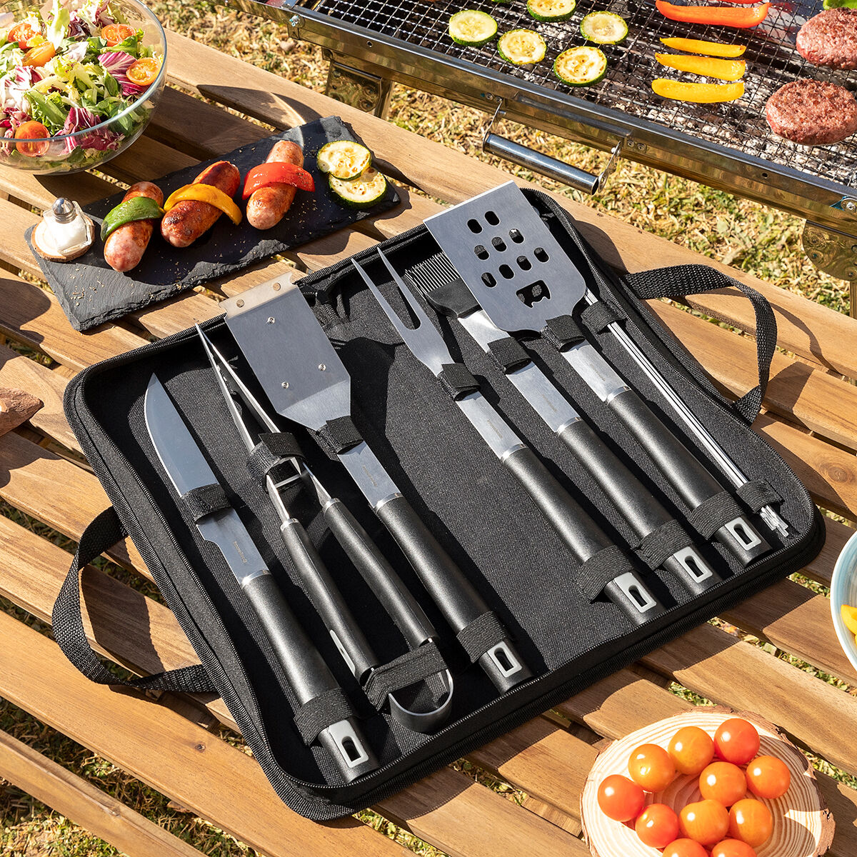 Grilltaschen-Set Garten, Grillen und Essen im Freien InnovaGoods   