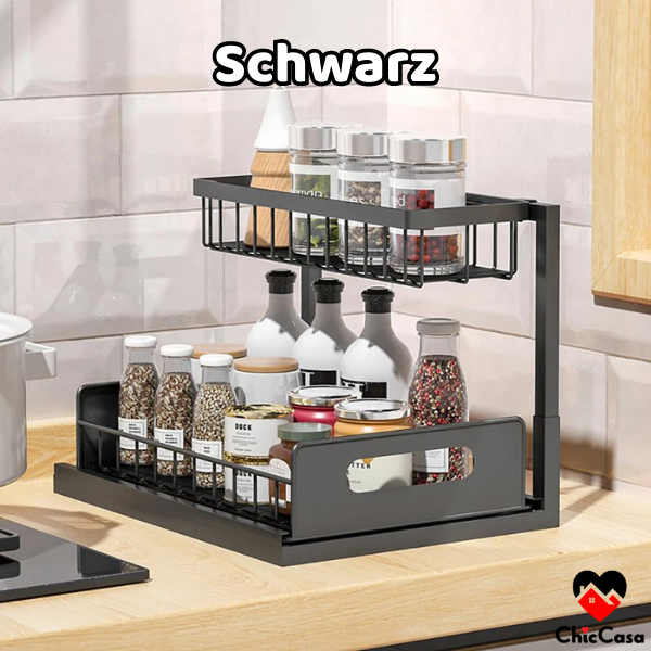 Duo Organizer Küchenorganizer ChicCasa Schwarz  