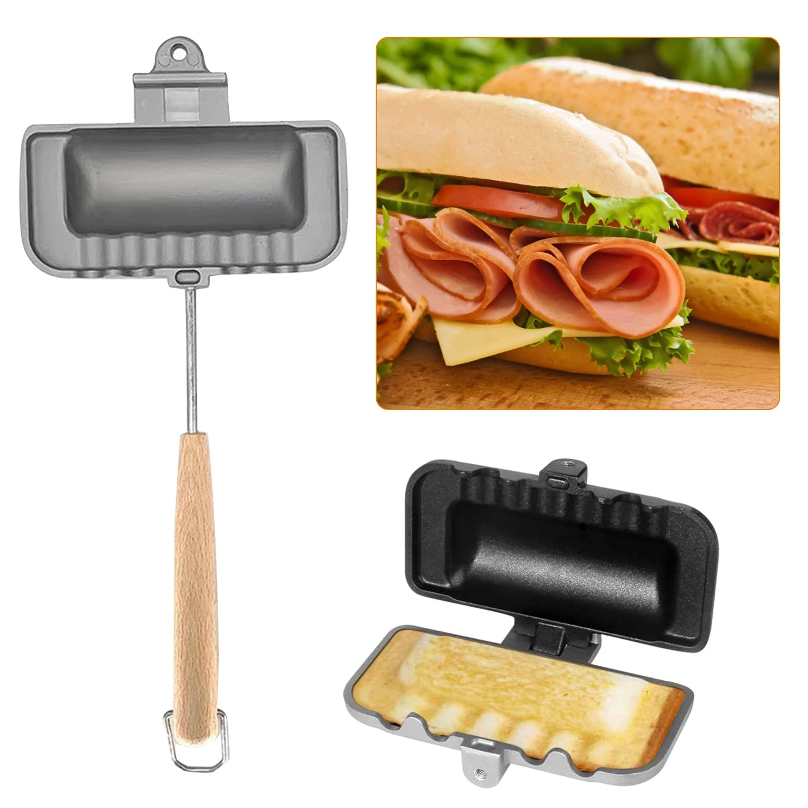 -20% Sandwichmaker - Sandwich Toaster Antihaftbeschichtete Bratpfanne chiccasa   