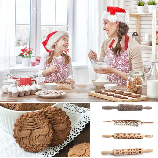 -20% Christmas Holznudel Weihnachtsbäckerei Holz Nudelholz chiccasa   