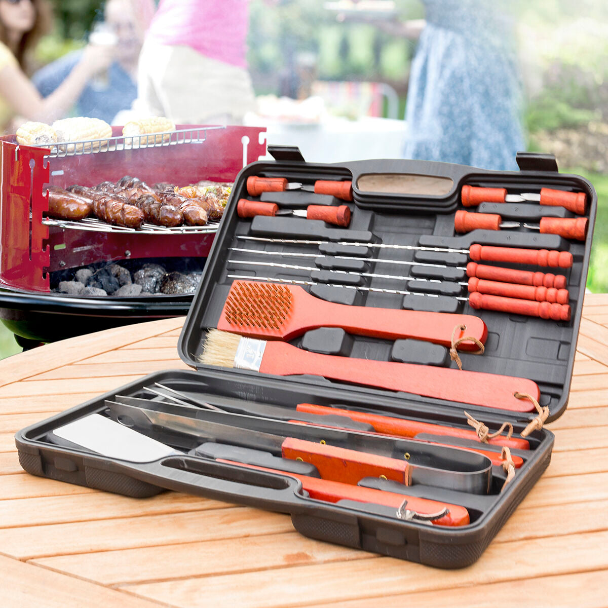 Barbecase Handgepäck 18 Stücke Garten, Grillen und Essen im Freien InnovaGoods   