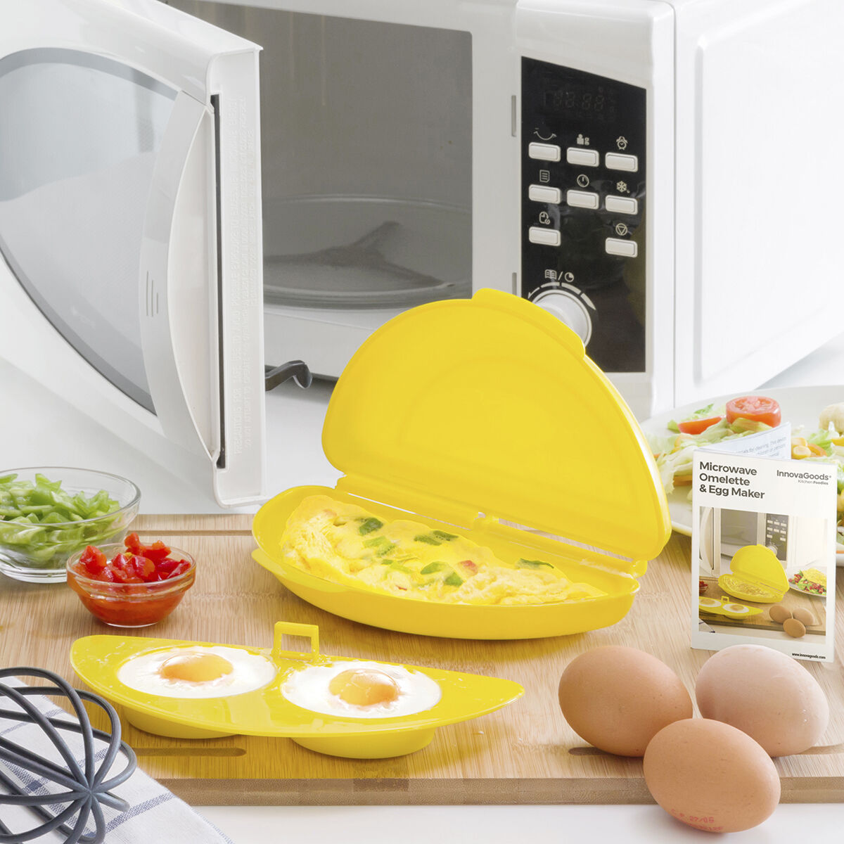 Omelettiermaschine Ei Mikrowelle Haus & Küche, Kleine Haushaltsgeräte InnovaGoods   