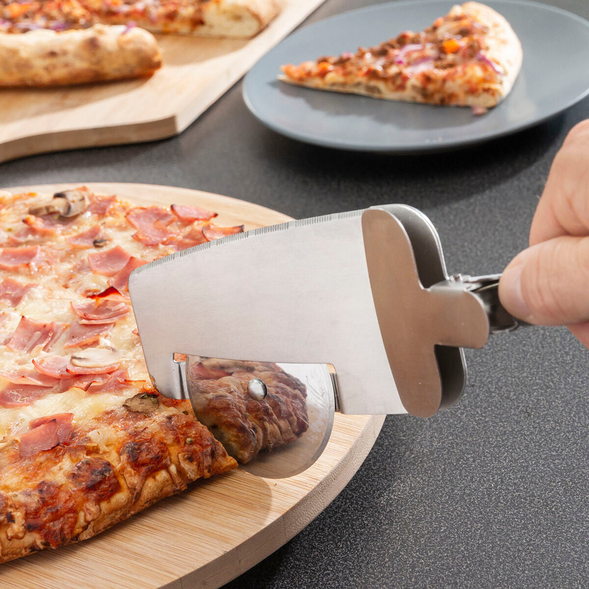 Pizzaschneider 4-in-1 Nizza-Scheibe Haus & Küche, Utensilien InnovaGoods   