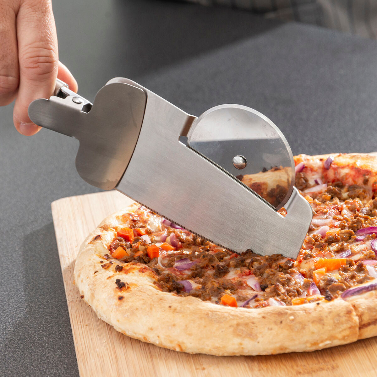 Pizzaschneider 4-in-1 Nizza-Scheibe Haus & Küche, Utensilien InnovaGoods   