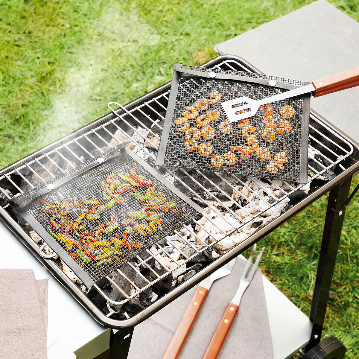 BBQ-Netztasche (2Er pack) Garten, Grillen und Essen im Freien InnovaGoods   