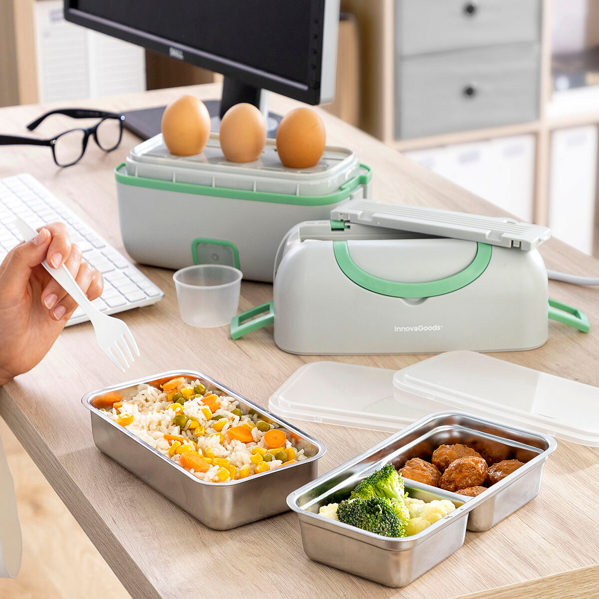 -20% Elektrische Lunchbox | Dampfgarer Haus & Küche, Lagerung und Organisation InnovaGoods   