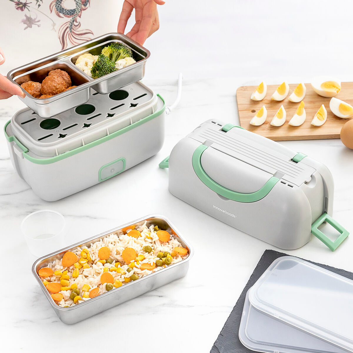 -20% Elektrische Lunchbox | Dampfgarer Haus & Küche, Lagerung und Organisation InnovaGoods   